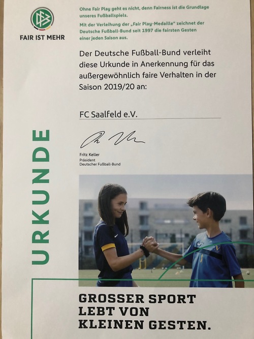 Auszeichnung des Deutschen Fußballbundes